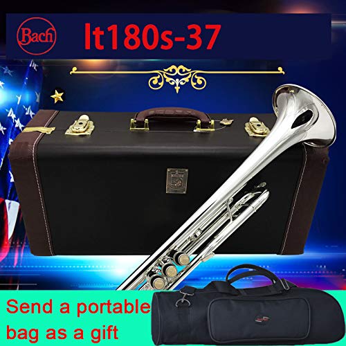 

Bach trumpet LT180S-37 Bb Silver Plated high quality Exquisite Hand professional Musical Instruments mouthpiece & bag ,Add a bag as a gift