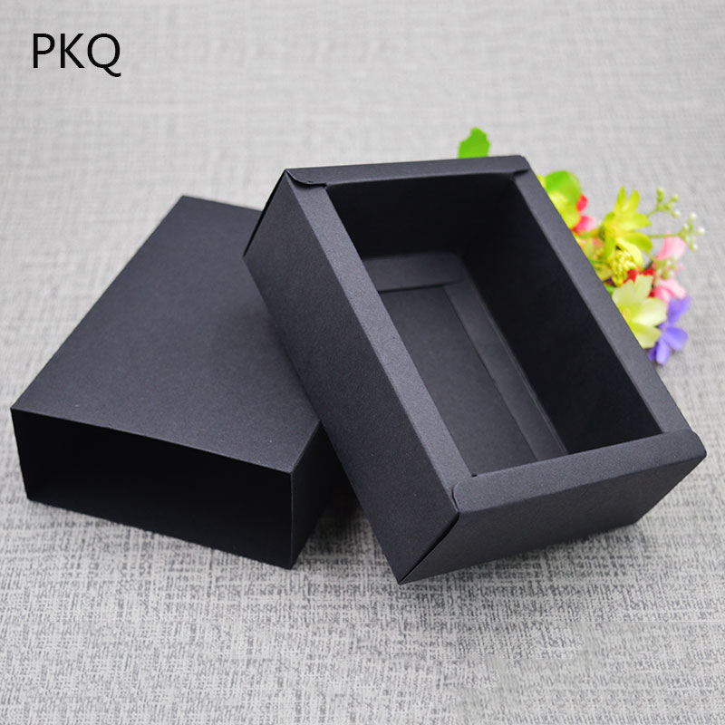 

10pcs Square Drawer Box White/Brown Kraft Paper Boxes Blank Cardboard Gift Boxes Handmade Candy Soap Package 15*15*5.2cm