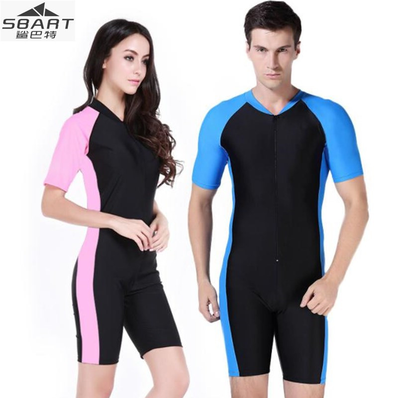 Couple Design Swimming Diving Suit One Piece Short-sleeve surfing suit Sun Protection Wetsuit Couple Design Swimming Diving Suit One Piece Short-sleeve surfing suit Sun Protection Wetsuit