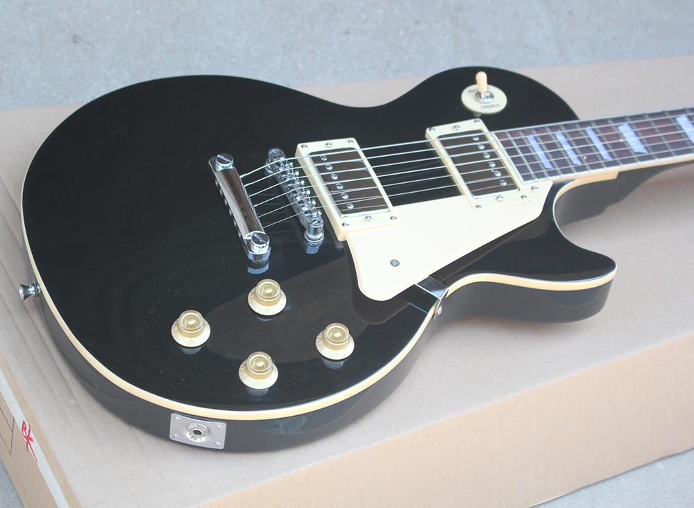

Factory customized special black electric guitar with blue flower car arm, binding cream, chrome-plated hardware, customized service, free s