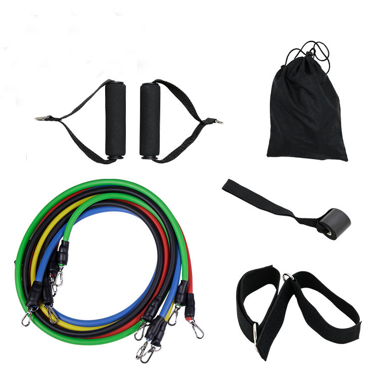

11Pcs Resistance Bands Set Yoga Exercise Fitness Band Rubber Loop Tube Bands Gym Fitness Exercise Pilates Yoga Brick