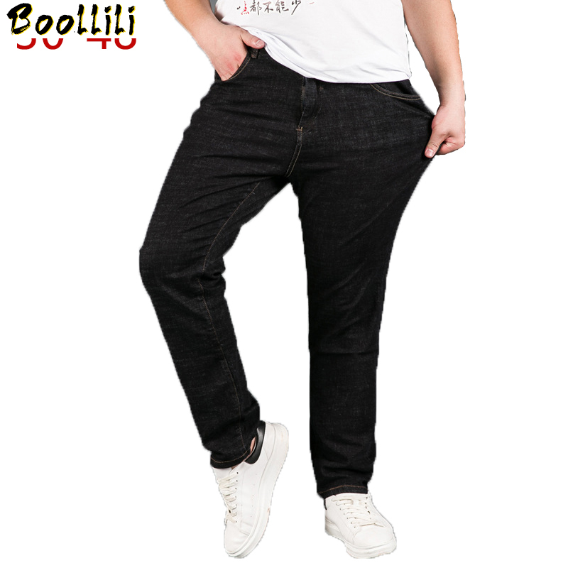 

Stretch Men Business Jeans Classic Male Jeans Plus Size Baggy Straight Men Denim Pants Cotton Black Biker Male