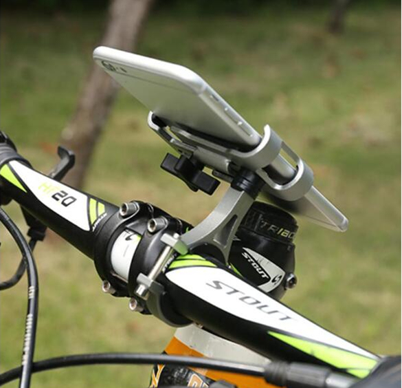 

Latest Aluminum Motorcycle Bike Bicycle Cell Phone Holder Mount Handlebar Universal Foldable Phone Stand Holders For Smartphones, Black