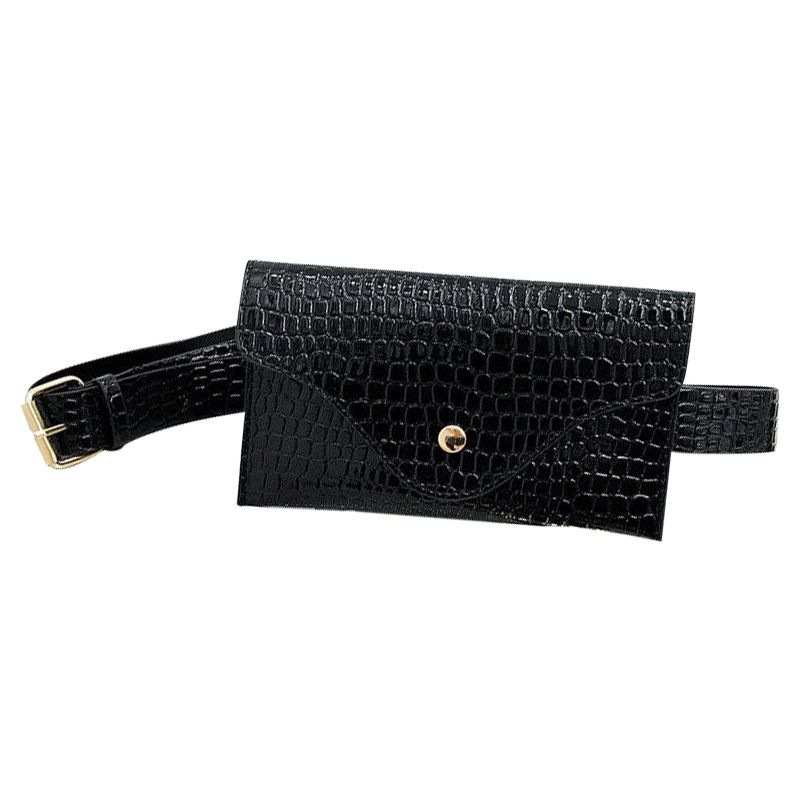 

Belt Bag Women PU Leather Waist Pack Wallet Handbag Small Purse Phone Pouch(Black
