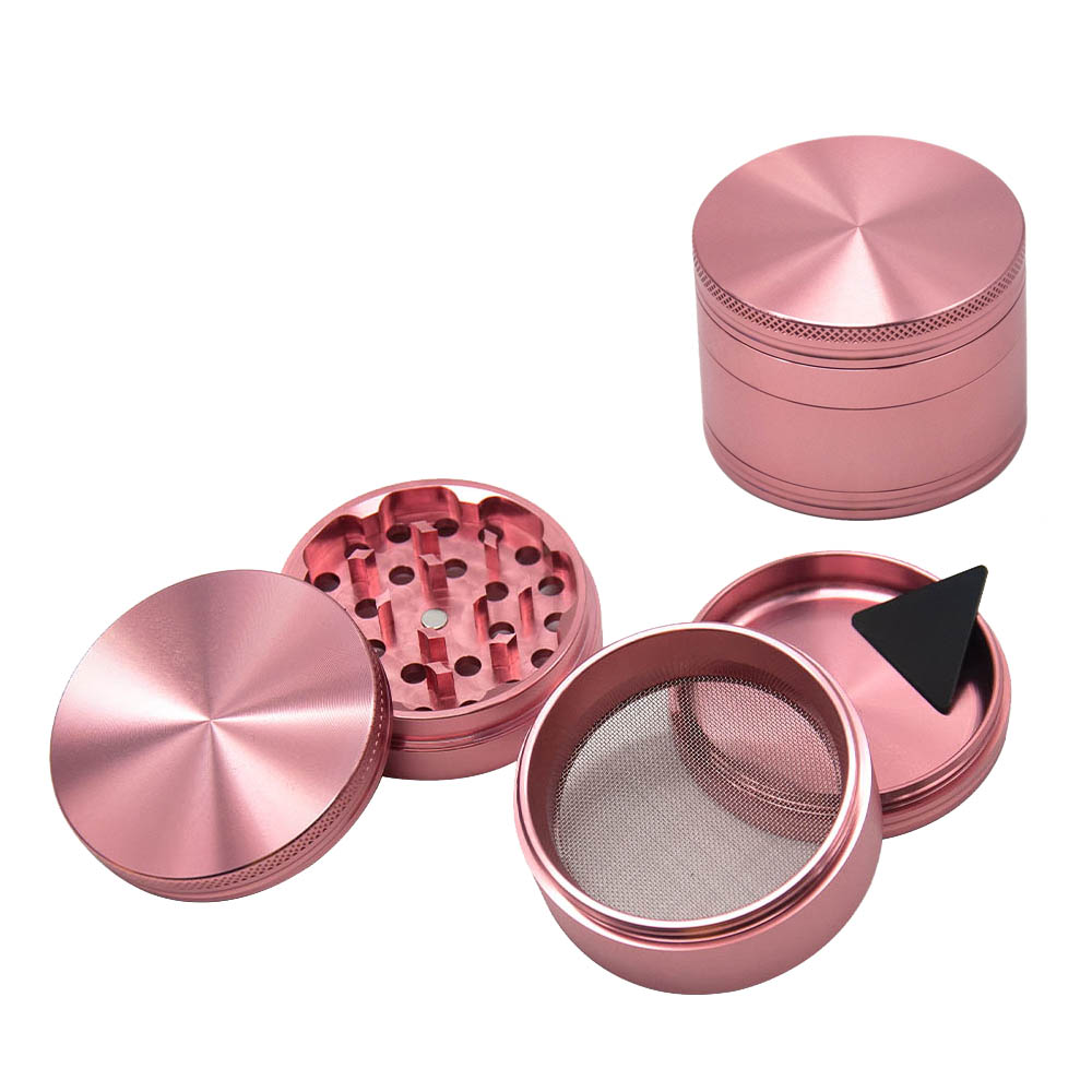 

HONEYPUFF Aircraft Aluminum Herbal Herb Tobacco Grinder Large 2.5 Inch 4 Piece With Diamond Teeth Metal Smoke Grinders