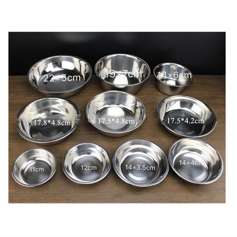 

Dog Pet Stainless steel Bowls Feeders Cat Pet Supplies circular square solid color pets eating tools plain mix size indoor unisex 0132