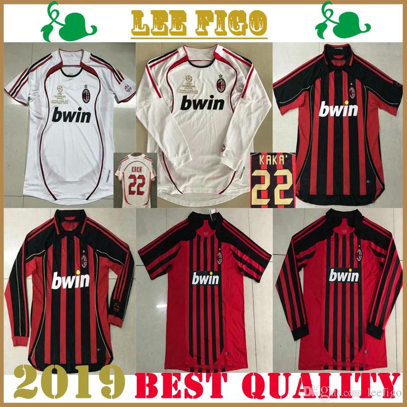 

2007 champions league winner AC Commemorative Edition jersey # KAKA Maldini Inzaghi Pirlo Seedorf Gattuso Nesta # 07 Milan Football Shirts, White