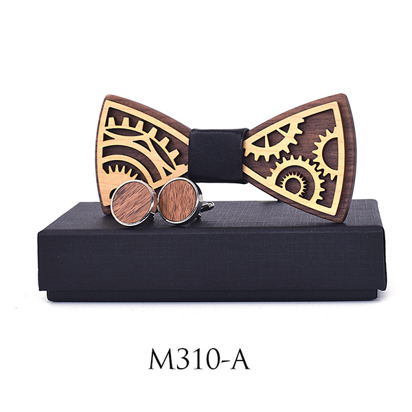 

100% Wood Men Tie Classic Business Neck Wooden Bow Tie Wood Hollow Carved Cut Out For Men Suit For Wedding Party Gifts S008
