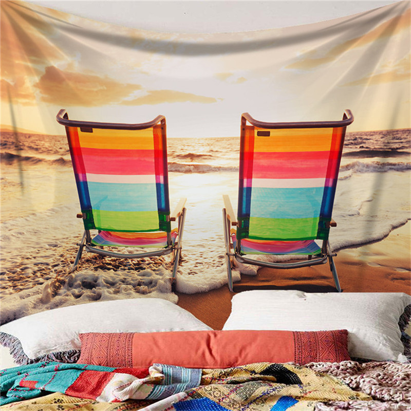 

Sunbathing At Sunset Beach Tapestries Mediterranean Landscape Tapestries Office Bedroom Living Room Wall