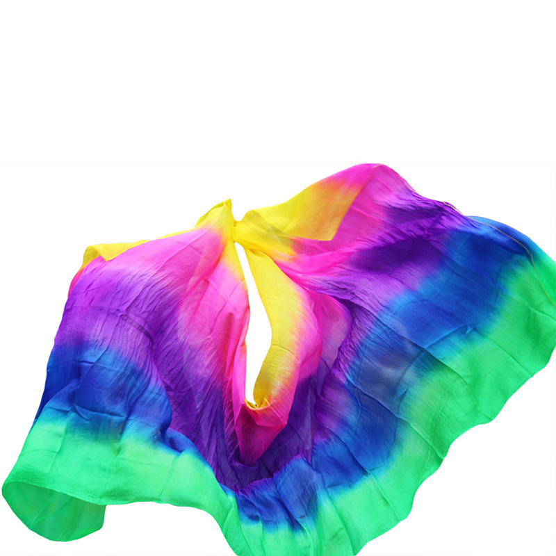 

design 100% real silk belly dance veil,cheap dance veils,tari perut kostum veil wholesale yellow+rose+purple+royal blue+green, As picture