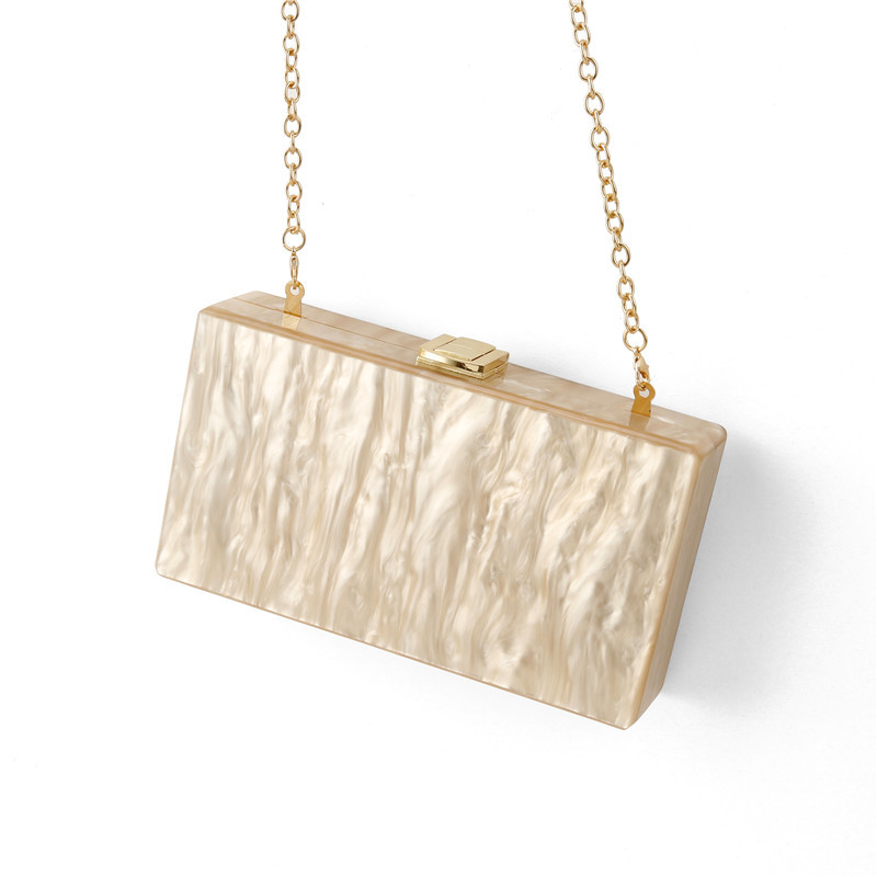 

Designer- Evening Bag Clutches Acrylic Clutch Bags Solid Small Shoulder Bags Elegant Party Bag Brand Handbag Ladies Mini Messenger Bag, As pic