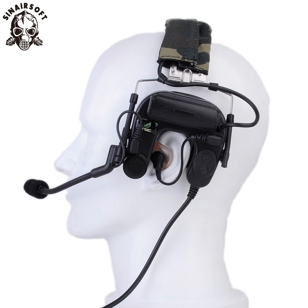 

SINAIRSOFT Z-tactical Sordin Tactical Headsets Airsoft Comtac Z 038 ZCOMTAC IV IN-THE-EAR Helmet Noise Canceling Noise Reduction Headphone, Black