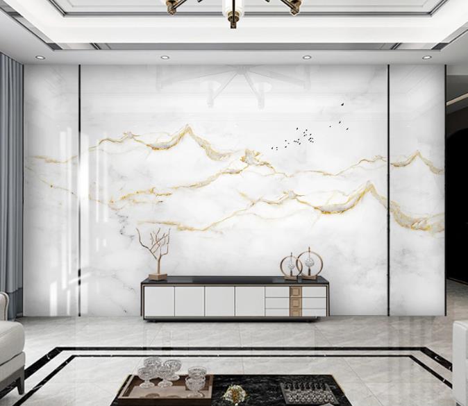 

3D Wallpaper Modern Simple jazz white gold marble landscape Photo Wall Murals Living Room Bedroom Home Decor Wall Papers, Customize