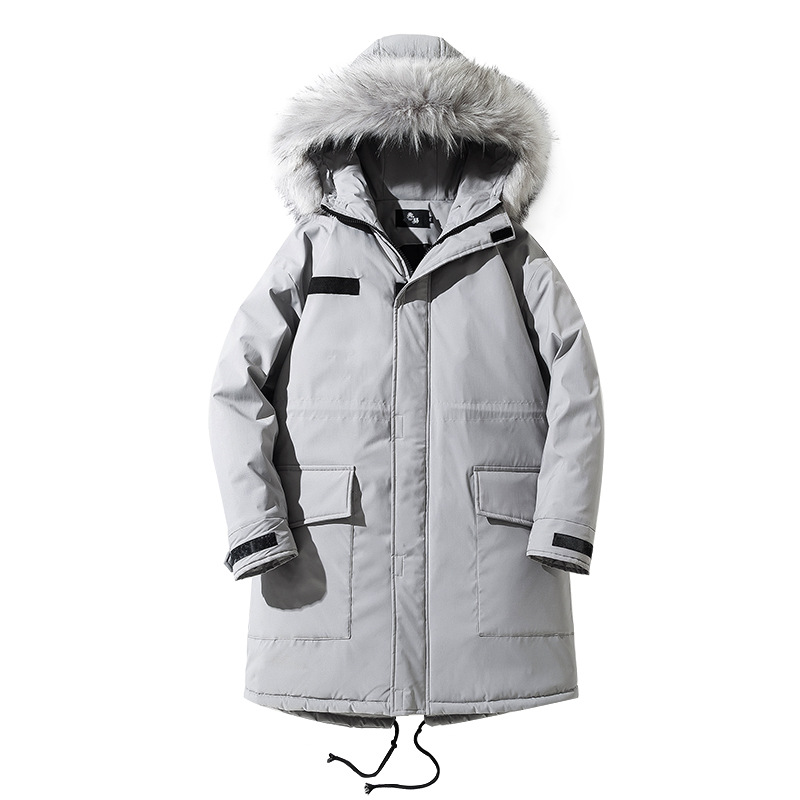 

2019 Winter Parkas Jackets Men Casual Hip Hop Thick Long Coats Fashion Windbreaker Parka Male Jacket US SIZE DG319, Black