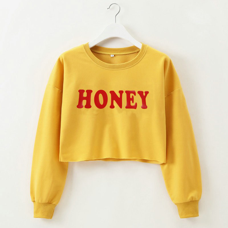 honey crop top hoodie