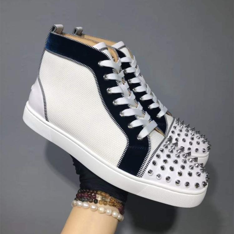 Vente chaude Spikes blanches avec baskets de fond rouge noir pieds baskets hommes Flats de maille pour hommes Louflat Pik Pik Pik Orlato Flats Ha