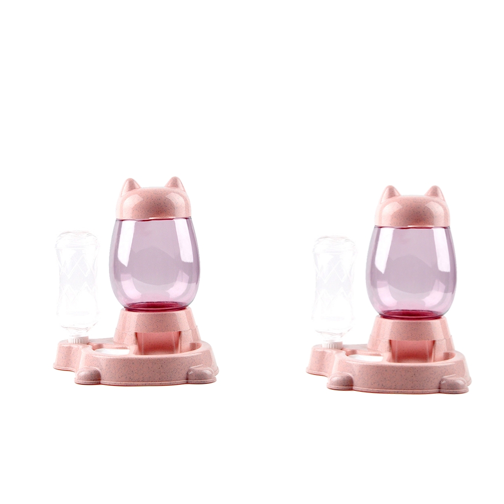 

set of 2 dog automatic dispenser pet dogs water feeder for large dogs cat