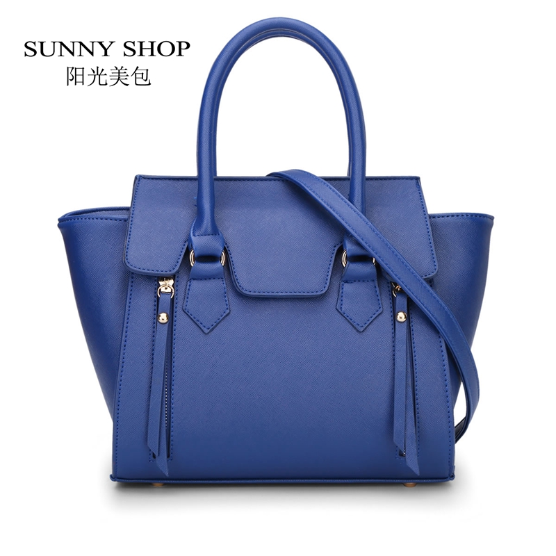 

SUNNY SHOP Women PU Leather Shoulder Bags handbags high quality bolsa feminina 2015 bolsos carteras mujer marca, Pink
