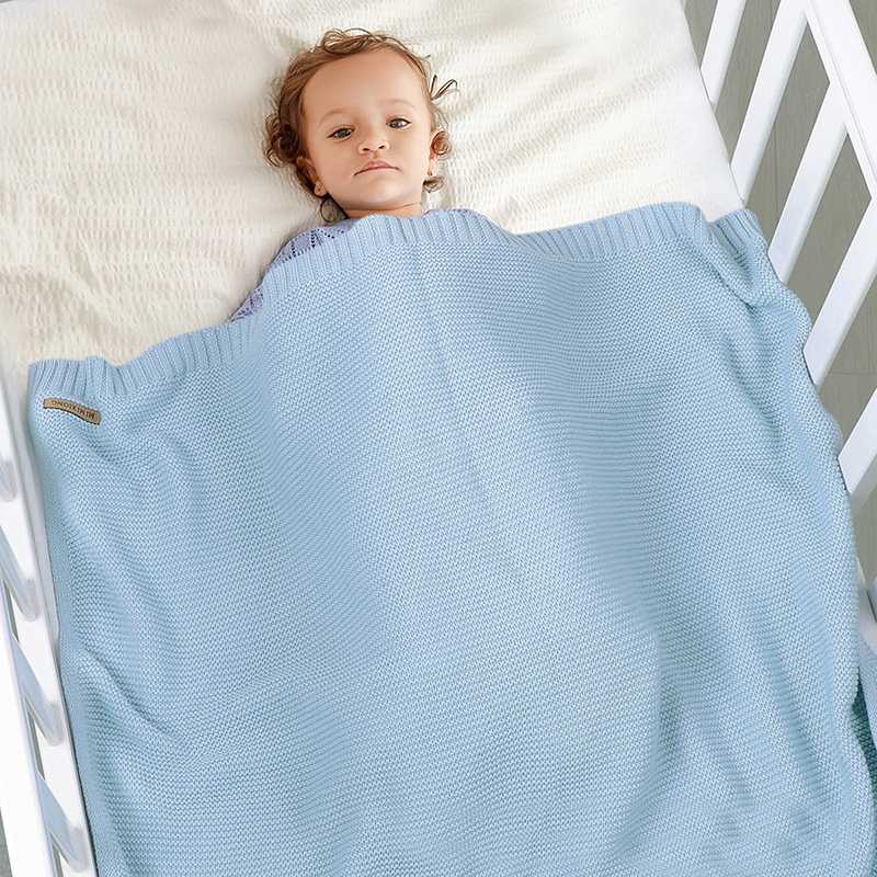 

Blanket Casual Baby Blankets Knitted Newborn Swaddle Wrap Soft Toddler Sofa Crib Quilt Baby Stroller Blanket, 82w625white