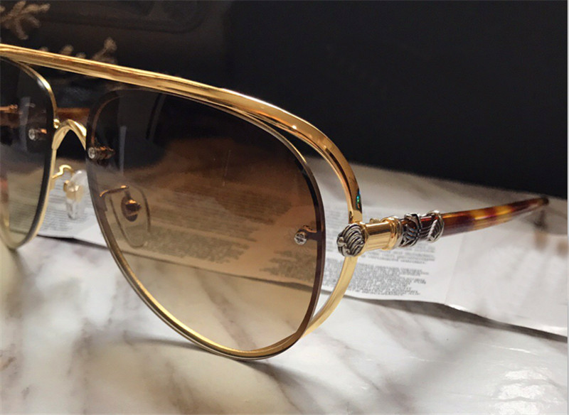 

Luxury- Selling new fashion designer sunglasses MS-TERAKER pilot hollow frame classic simple Chrome sunglasses top quality uv400 lens