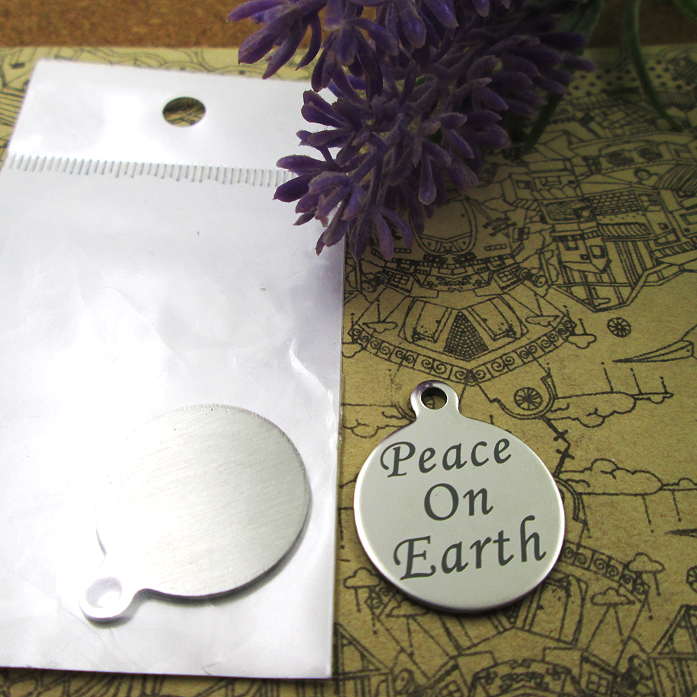 

40pcs--"Peace on earth"stainless steel charms more style for choosing DIY Charms pendants for necklace