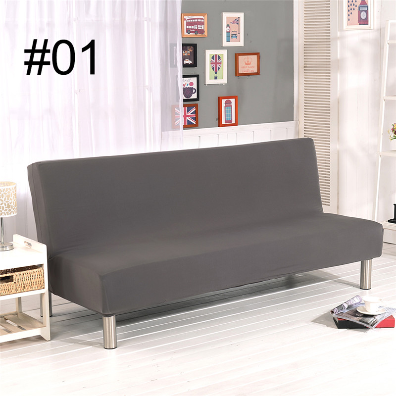 

Sofa Covers Solid Color All-inclusive Folding Stretch Sofa Bed Cover Protector Slipcover without Armrests