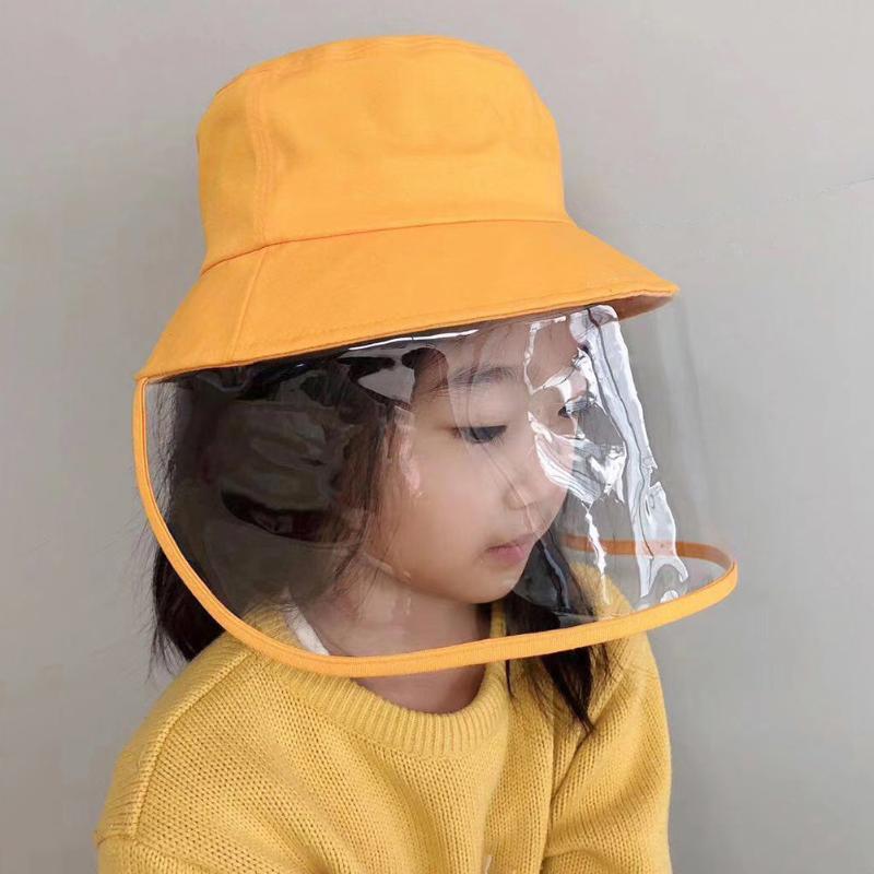 

Child Windproof Breathable Hat Outdoor Bucket Hat Face Protective Dust Protection Cap For 3-9-Yeas- Old Children, Yellow