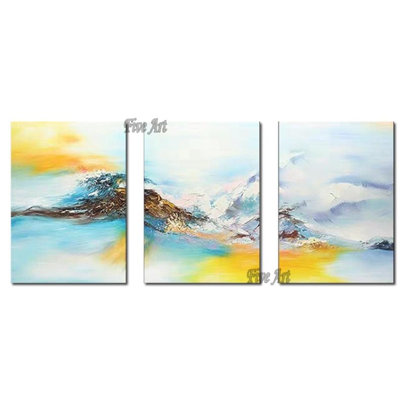 

100% Hand-painted 3PCS As 1 Set Abstract Oil Painting New Design Paintings Wall Art On Canvas Entrance For Living Room Unframed