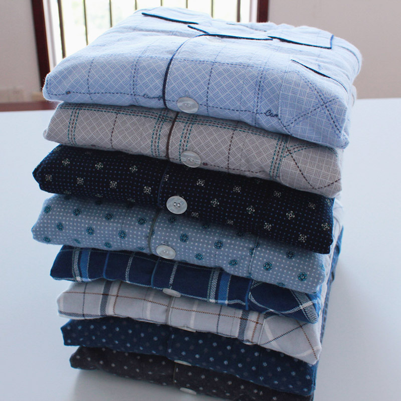 

100% Cotton Good Quality Mens Pajamas Pajama Set Warm Men Pajama 1691, Model 10