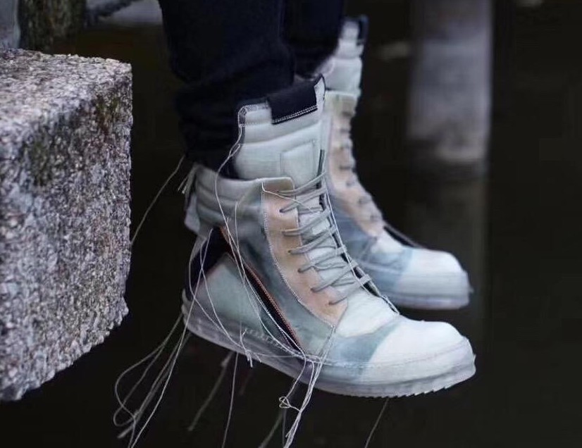 

High quality genuine leather fashion boots genuine leather inner wear-resistant fabric 3D rubber transparent soles trainer boots
