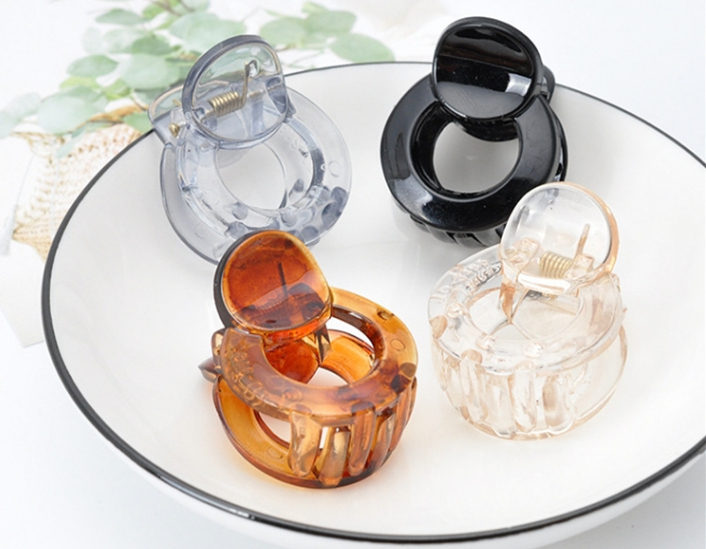 

4 color New Fashion Acrylic Women Simple Mini hair pins Fashion Girls Bun Maker hair clips Clamp DIY Tool hair accessories GJJ229, Slivery;white