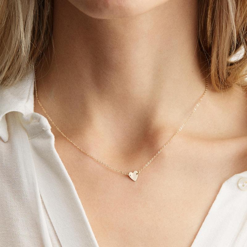 

Custom Necklace for Women Stainless Steel Choker Long Gold Chain Necklace Love Pendant Fashion Jewelry Coule Statement Gifts