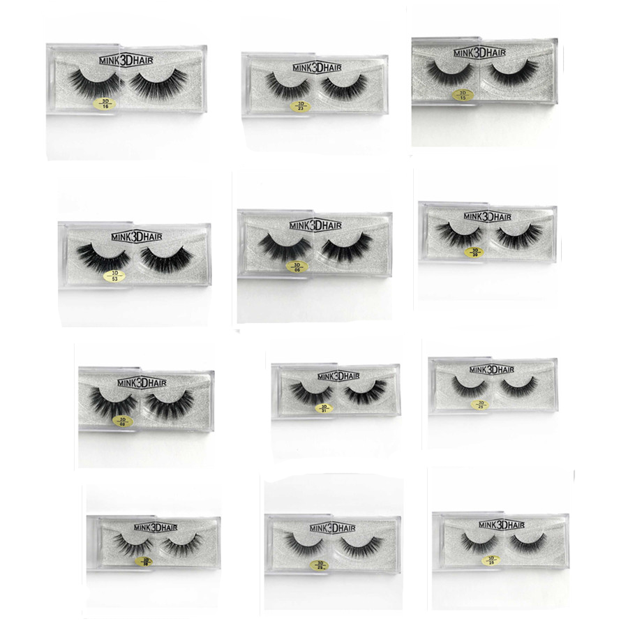 

3D Mink Eyelashes False Eyelash Thick Handmade Natural Long Fake Eyelashes Cross Faux Eye Makeup for Women