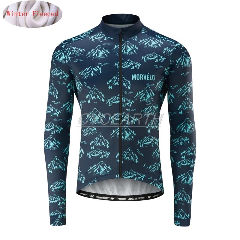 

2020 Morvelo Winter Fleece Classic cycling jersey for men Road bike cycling wear SL MX DH long sleeve jersey, C2