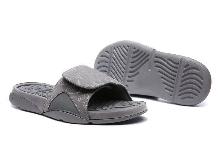 

Hot Sale-X Suede Hydro 4 IV Sandals Night Light Slippers Black Red White 4s Casual Sports Slides Slipper 7-12, Grey