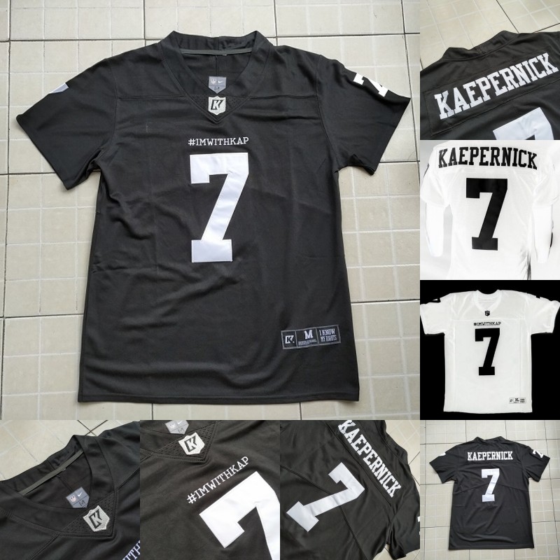 black and white kaepernick jersey