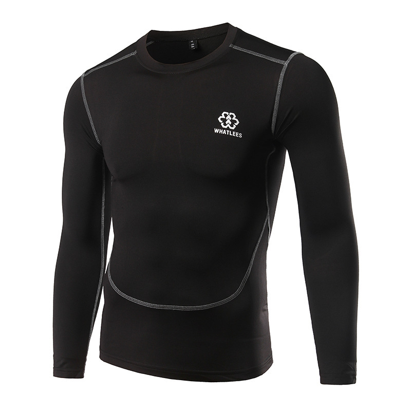 

Mens New Style Spring And Summer Quick Dry Breathable Long Sleeve Shirts Outdoor Fitness Jogging Cycling Suit, Black