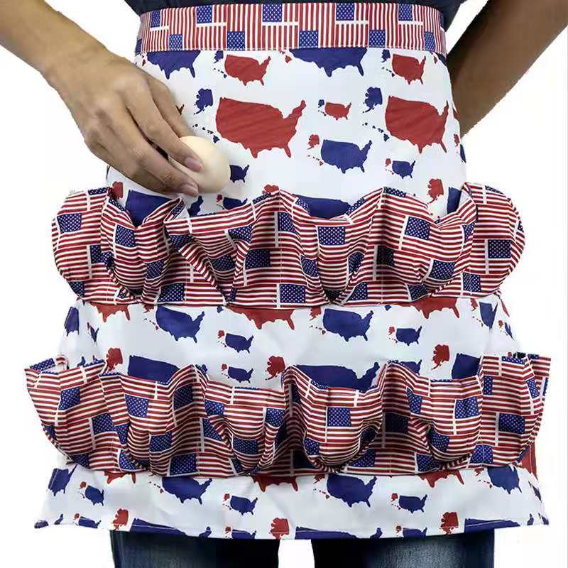 

12 Pockets Egg Collecting Apron Pockets Holds Chicken Farmhouse Farm Home Waterproof aprons for women with kitchen