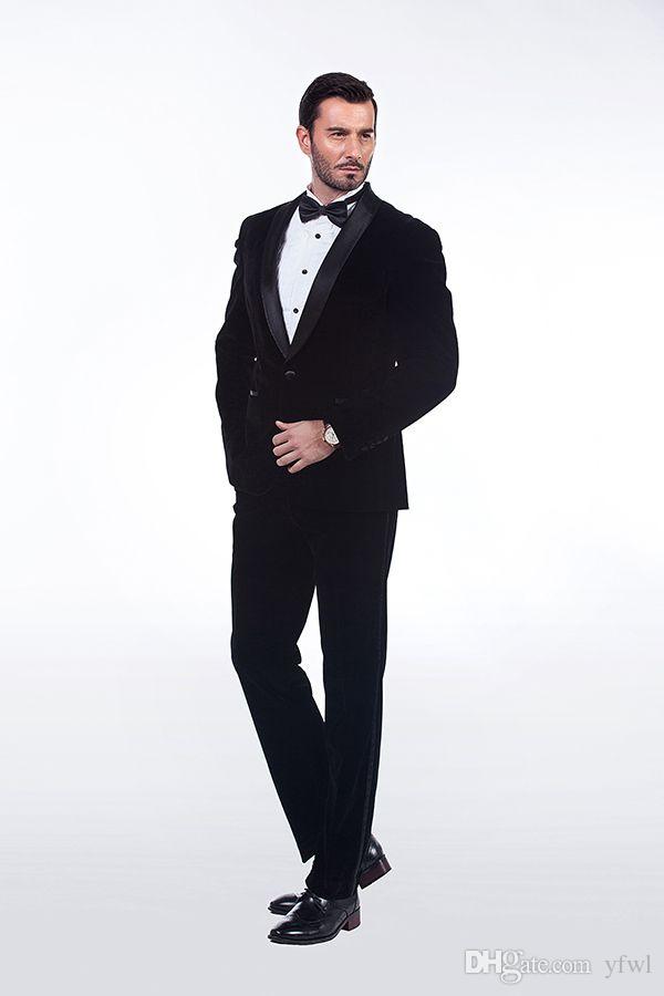 

Classic Velveteen tuxedos groom wedding men suits mens wedding suits tuxedo costumes de smoking pour hommes men(Jacket+Pants+Tie) 74, Same as image