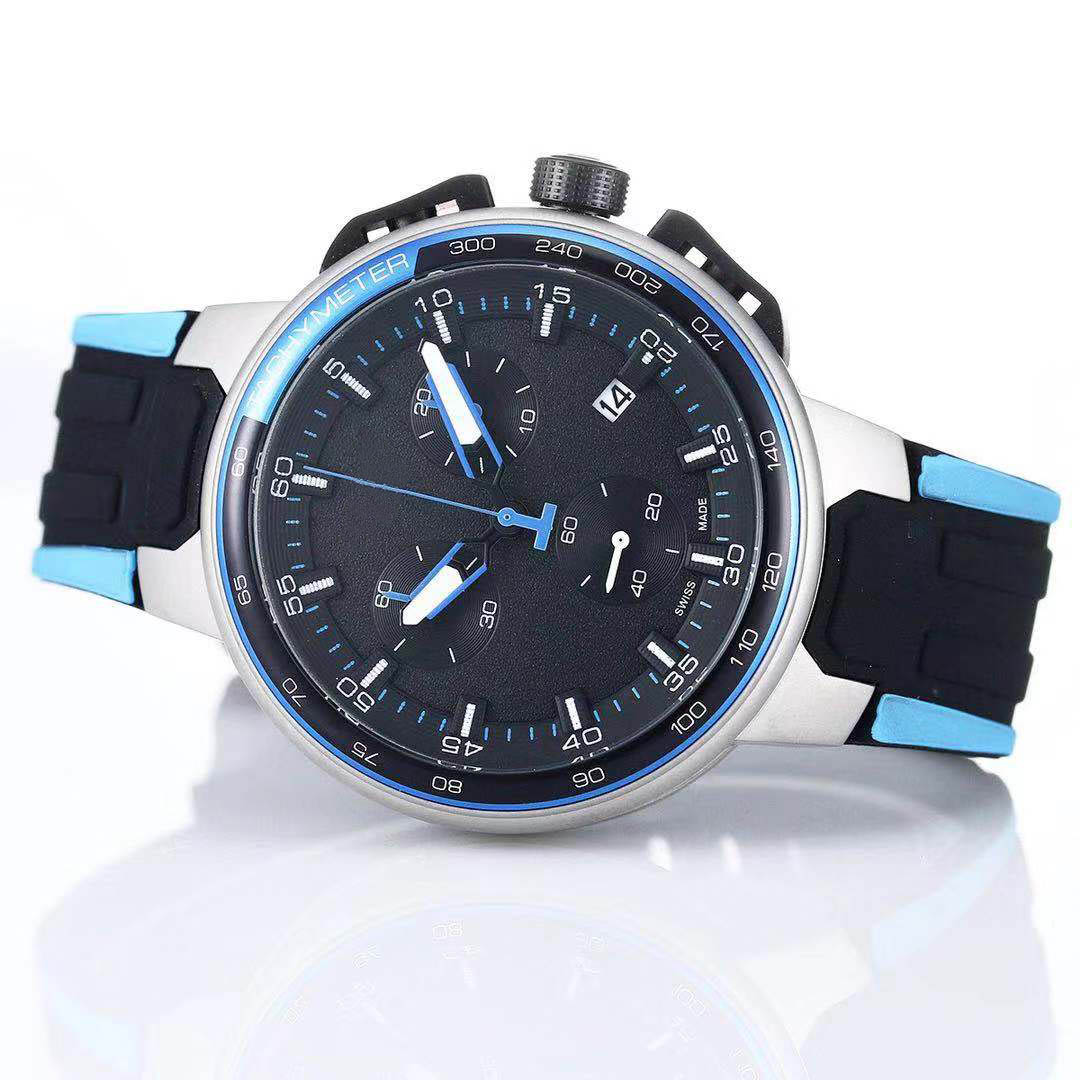 

Cool Style T-Race Touch Chronograph Quartz Blue Men Wristwatches T048 Carson Mens Watch Tradition Red 1853 Rubber Strap Watches