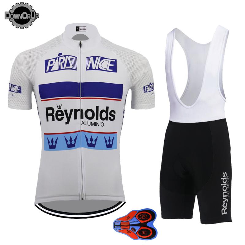 

Cycling Jersey Sets Set Ropa Ciclismo Team Bike Wear Bib Shorts Breathable 9D Gel Pad White Clothing MTB, Men