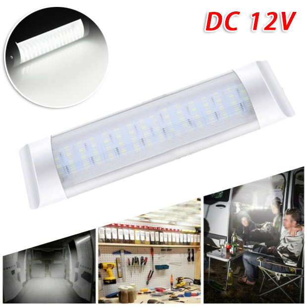 

For RV Car LED Lights 12W Accessories White 12V Dome Roof Reading Lamp, As pic