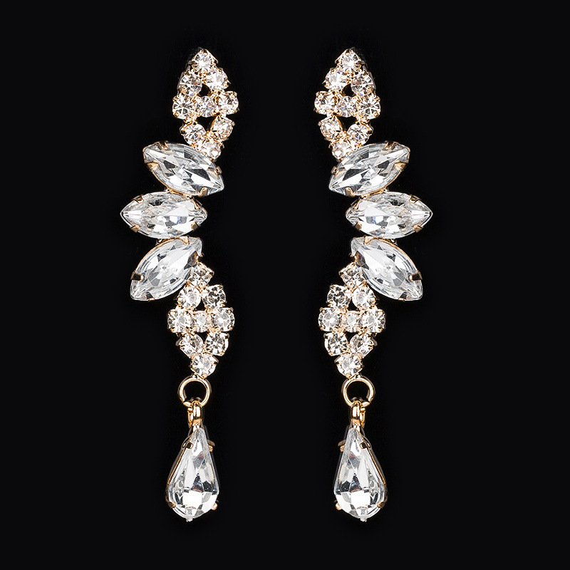 

Earring Inlaid Diamond Flower Earrings Trend Eardrop Ornaments Accessories