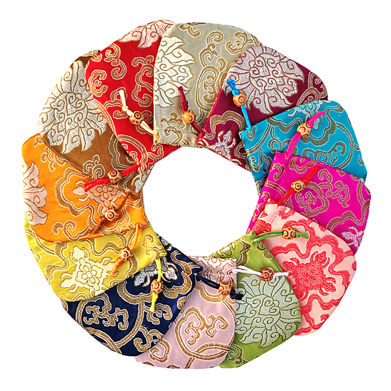 

Damask creative pouches jewelry pouch silk drawsting bags chinese style jewelry bags Bracelet Bag