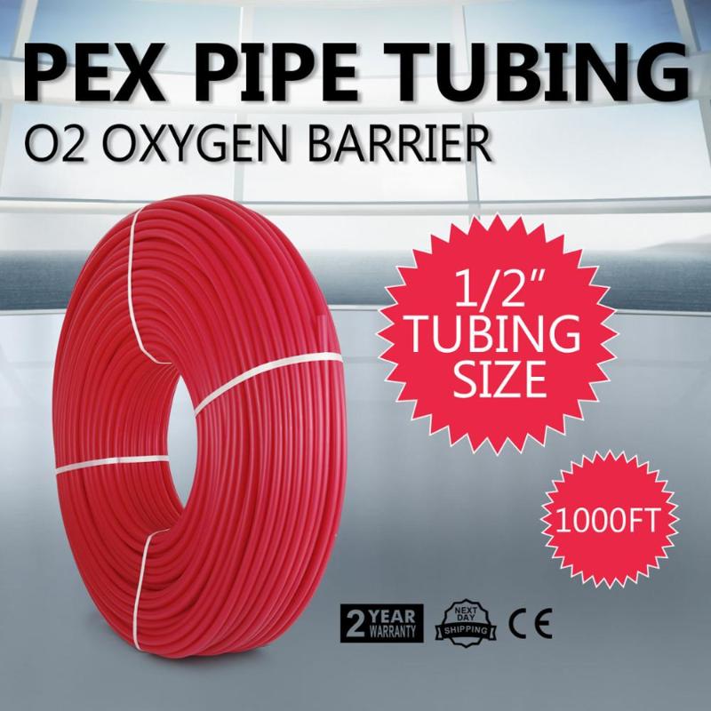

Pex Tubing Oxygen Barrier O2 Red 1,000 ft 1/2 Inch Radiant Floor Heat