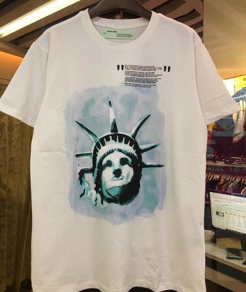 2019 marque hors d'été nouvelles femmes d'hommes imprimer manches courtes T-shirt de planche à roulettes tee hiphop mode casual Kanye West T-shir
