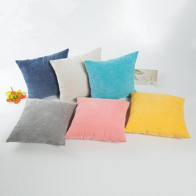 

Stripe Plain Pillow Case Solid Pillowcases Candy Fashion Square Sofa Throw Cushion Cover Car Pillowcase Home Office Hotel Decoration D777, Message your colors