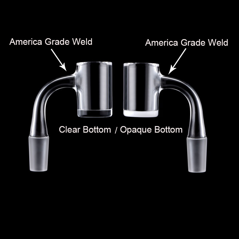 

US Grade Weld Beveled Edge Quartz Banger Nail Clear/ Opaque Bottom 10mm 14mm 18mm Male Female Quartz Banger for oil rig