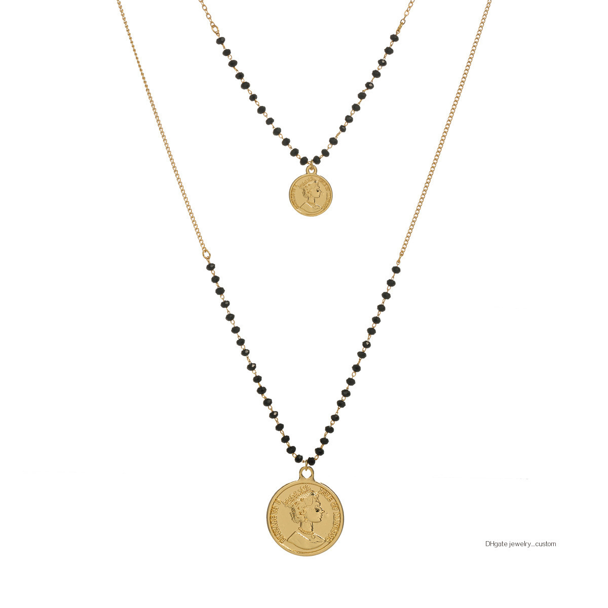 

Joker Multi-storey Necklace Concise Agate Moon Five-pointed Star Natural Stone Man's Head Pendeloque Cut