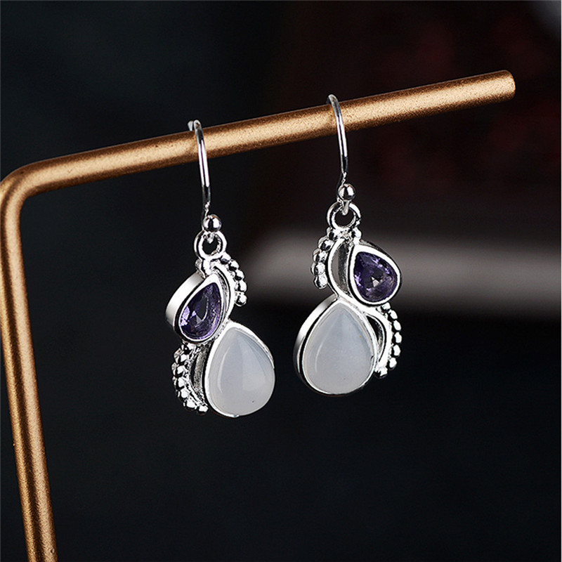 

Dangle & Chandelier Drop Earrings Jewelry With Water Shaped Stone For Women Wedding Party Gift